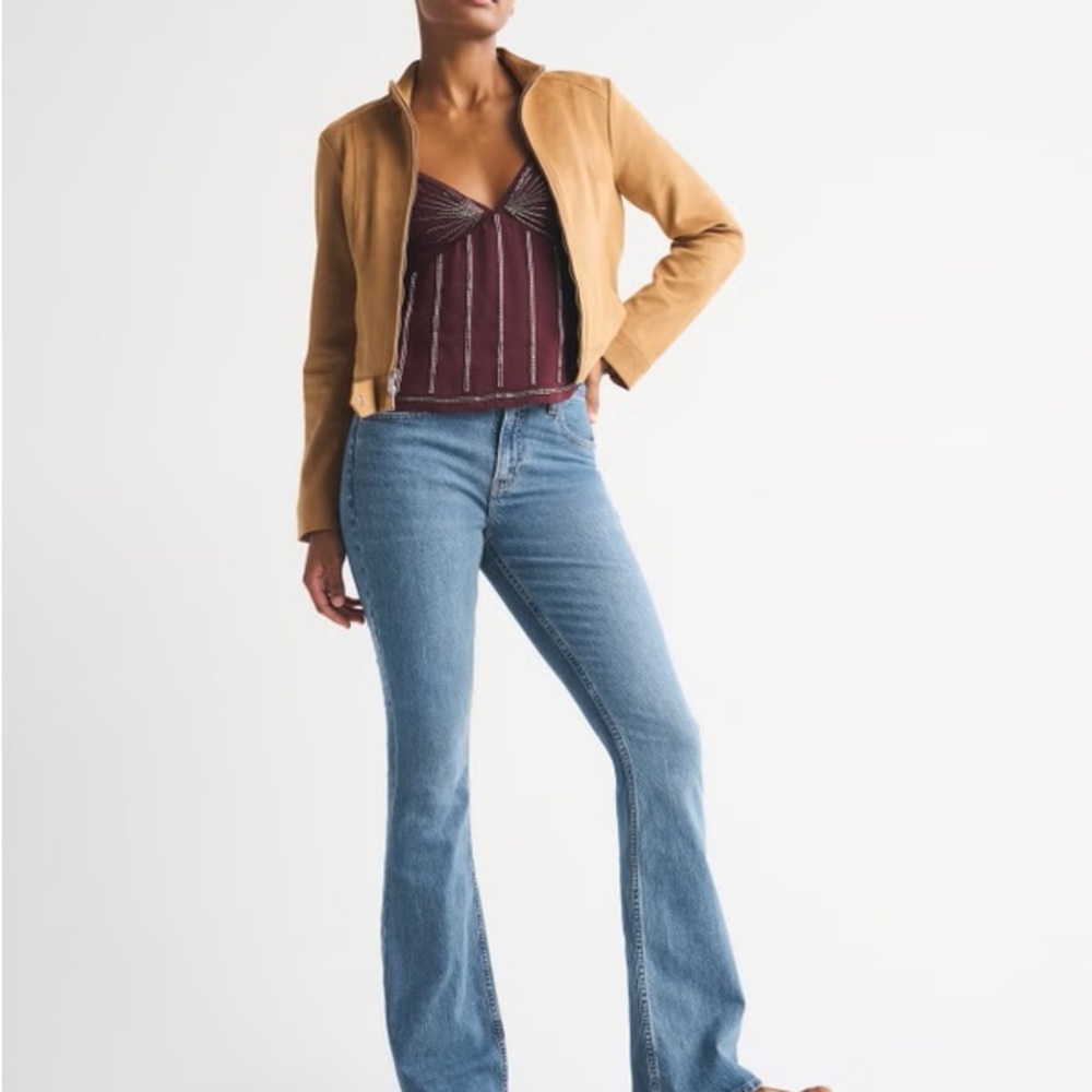 Abercrombie & fitch curve love midrise bootcut jean medium wash size 30